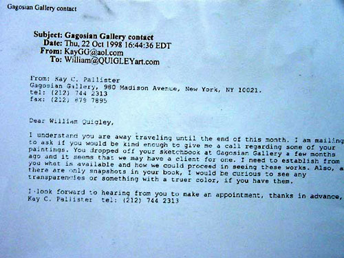 Gagosian Letter